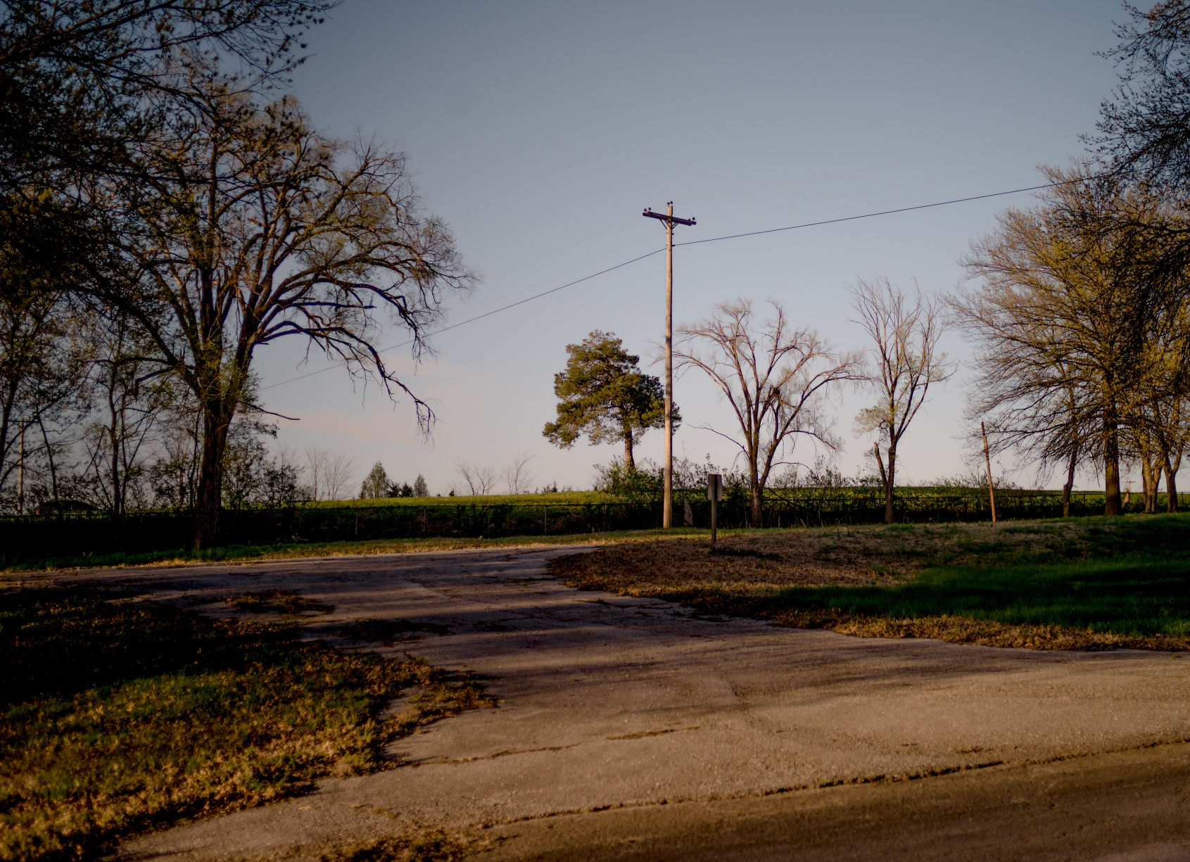 Dominic Roland, 25, was shot on this road